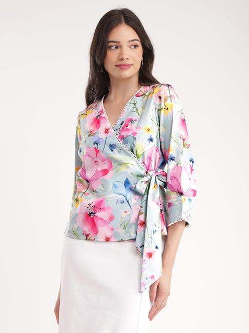 fablestreet multicolor floral print top