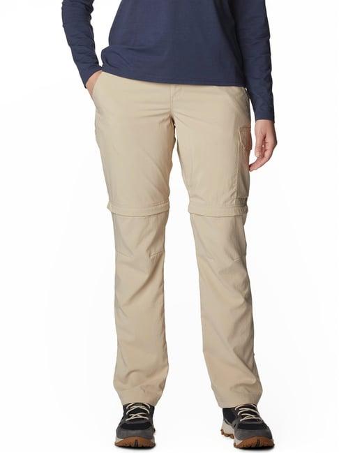 columbia beige mid rise convertible pants - pack of 2