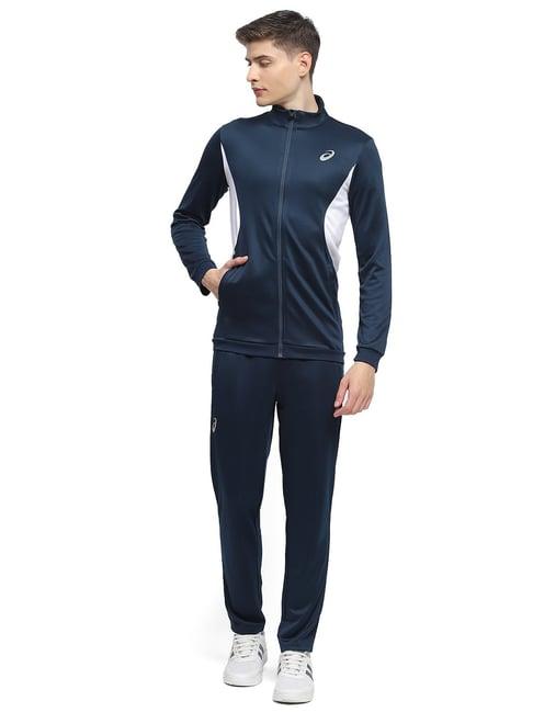 asics navy slim fit tracksuit