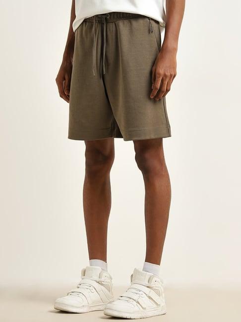 studiofit by westside olive relaxed-fit mid-rise shorts