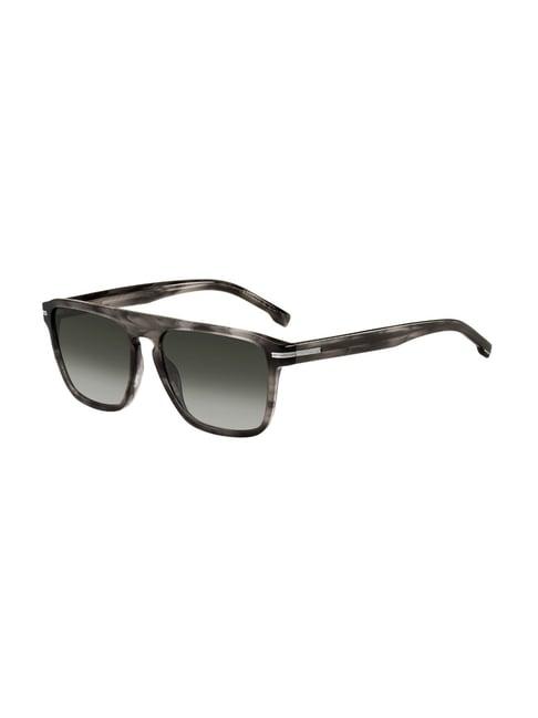 hugo boss grey rectangular sunglasess for men