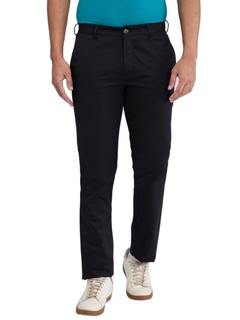 colorplus black contemporary fit trousers