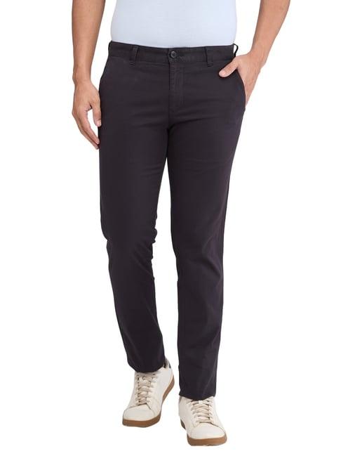 parx black tapered fit trousers