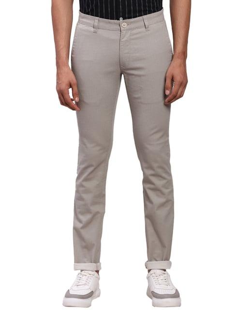 parx grey super slim fit trousers