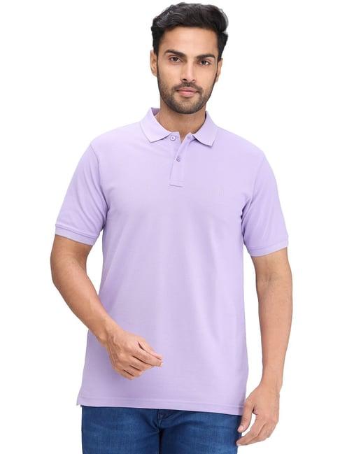 raymond violet slim fit polo t-shirt