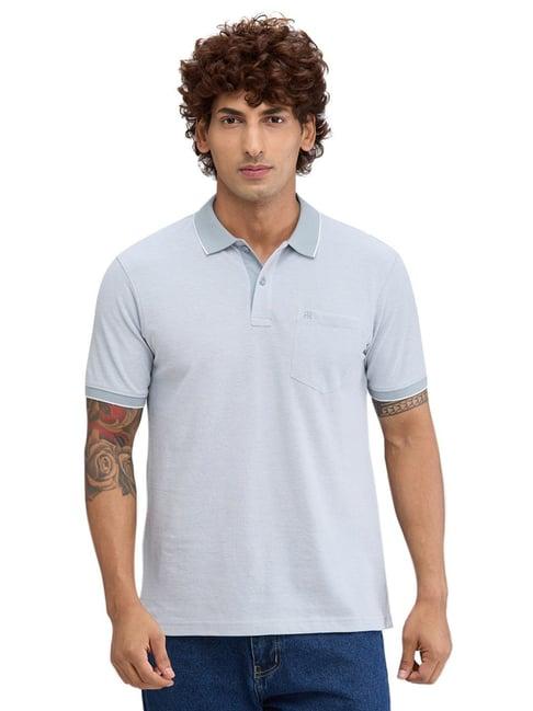 raymond grey slim fit polo t-shirt