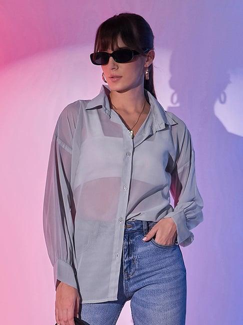 buynewtrend grey shirt