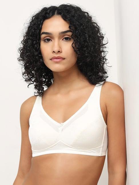 wunderlove by westside ivory jacquard embroidered padded bra