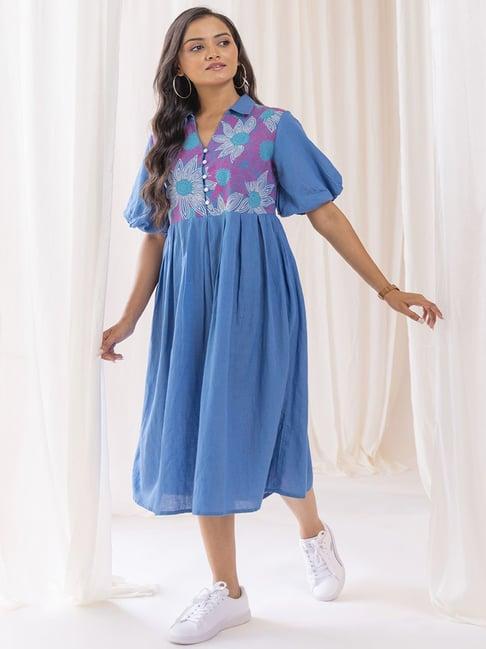 autumnlane avanti ocean cotton dress