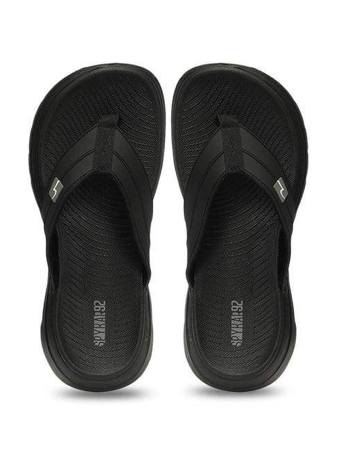 spykar men's wayn black flip flops