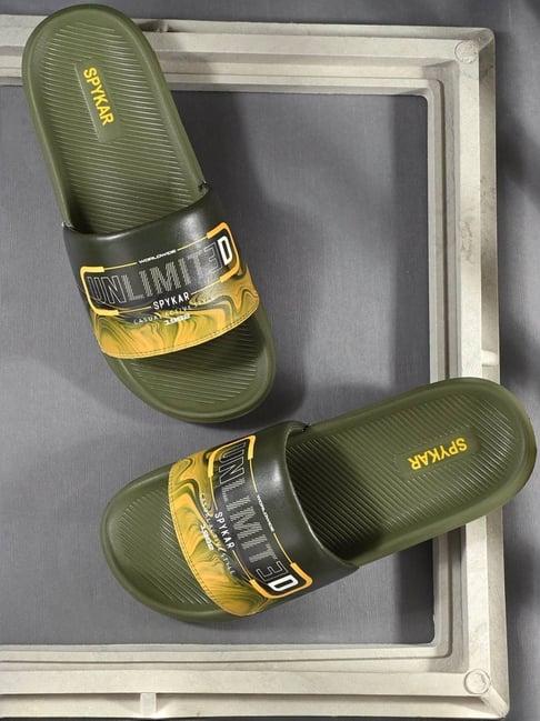 spykar men's camden olive slides