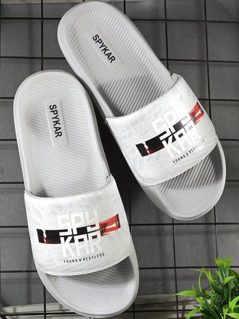 spykar men's peterson grey slides