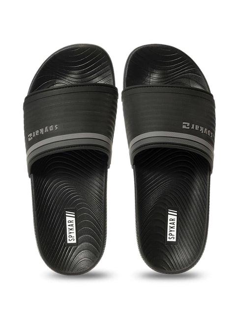 spykar men's julius black slides