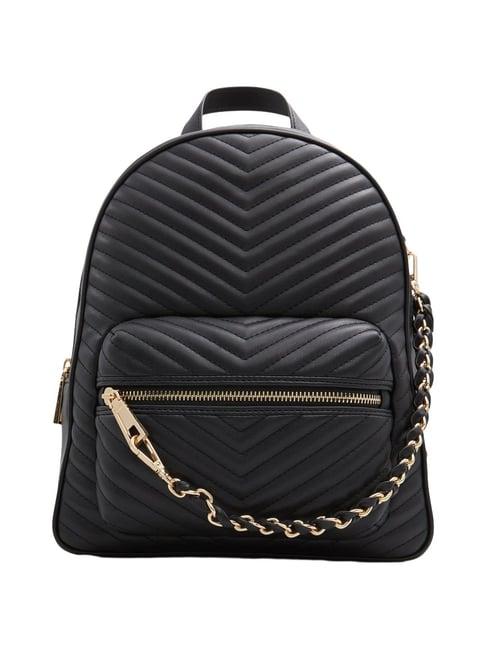 aldo black synthetic medium backpack