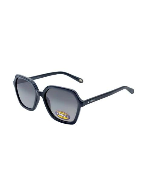 fossil grey geometric uv protection sunglasses for women