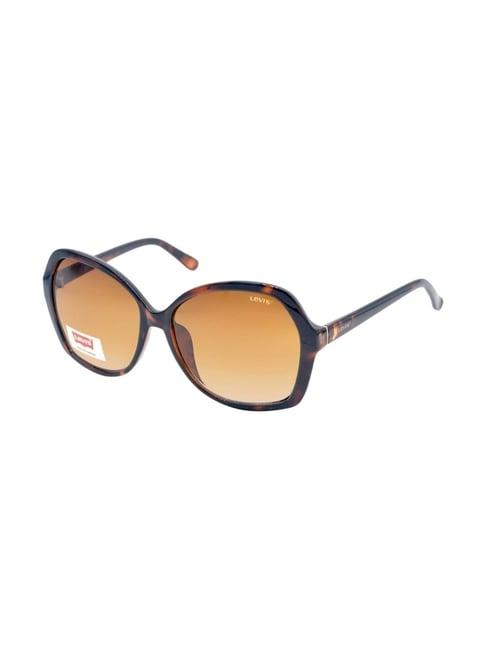 levi's brown butterfly uv protection sunglasses for women