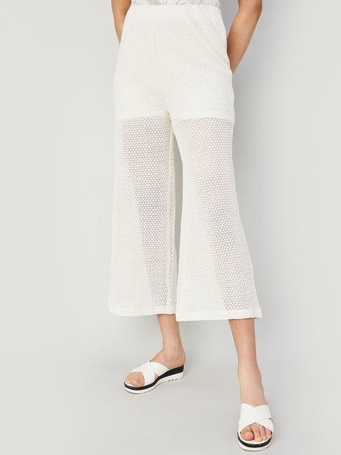 ginger by lifestyle cream self design pants