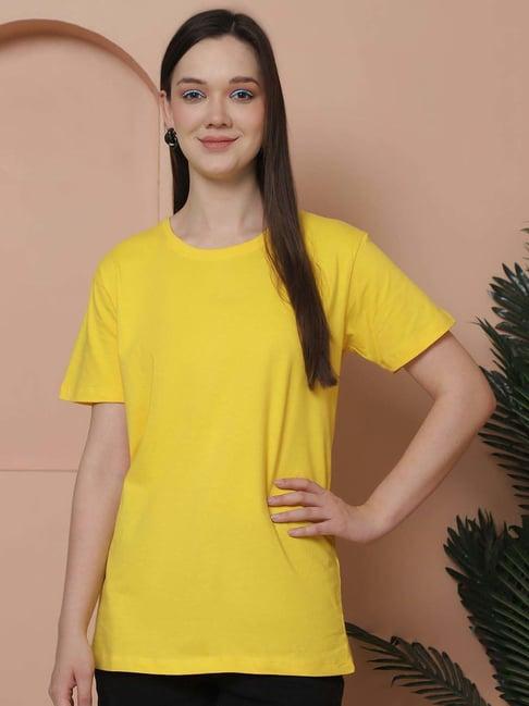 friskers yellow cotton t-shirt