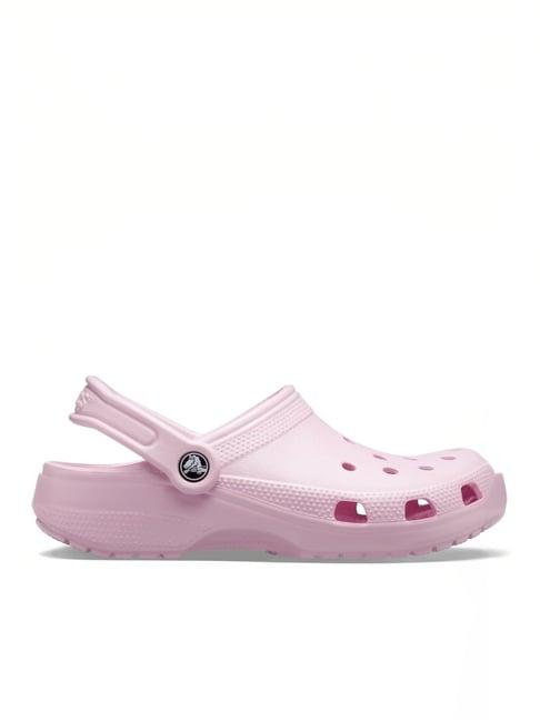 crocs men's classic pink back strap clogs