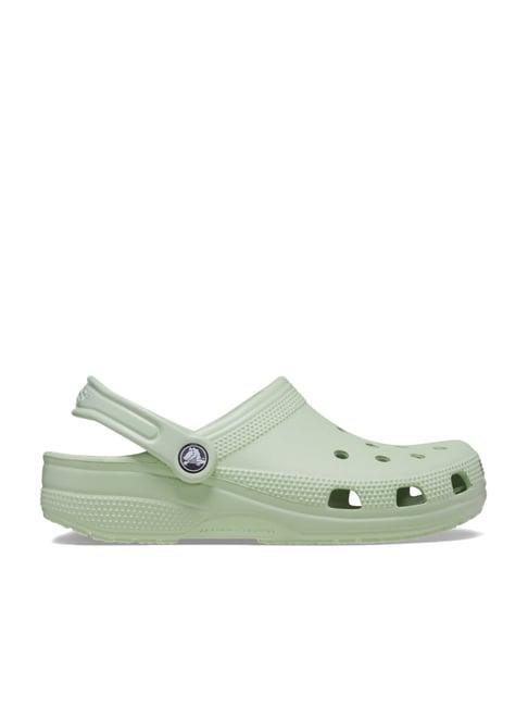 crocs men's classic green back strap clogs