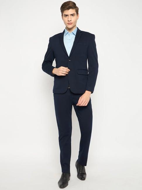 club york navy regular fit two piece suit