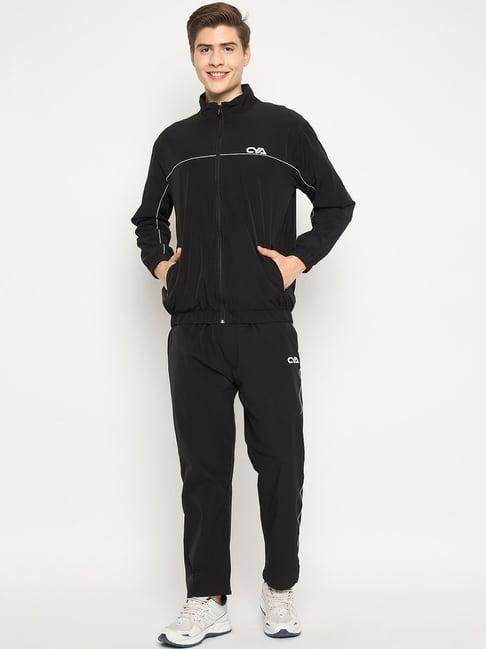 club york black regular fit tracksuit