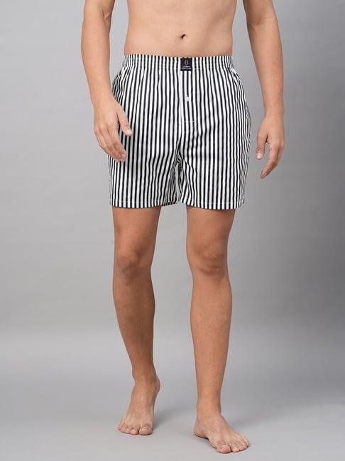 urban scottish black regular fit striped boxers