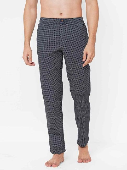 urban scottish navy regular fit printed lounge pants