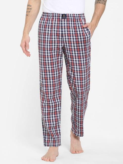 urban scottish multicolored regular fit checks lounge pants