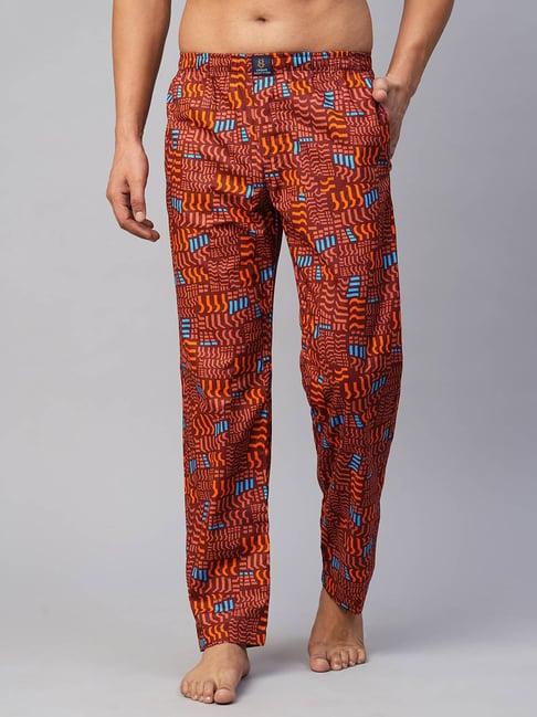 urban scottish multicolored regular fit printed lounge pants