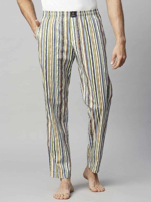 urban scottish multicolored regular fit striped nightwear pyjamas