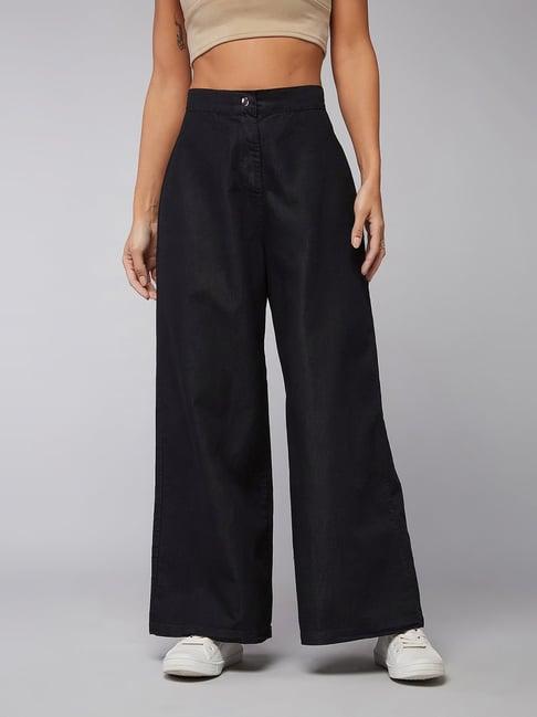 dolce crudo black denim relaxed fit high rise pants