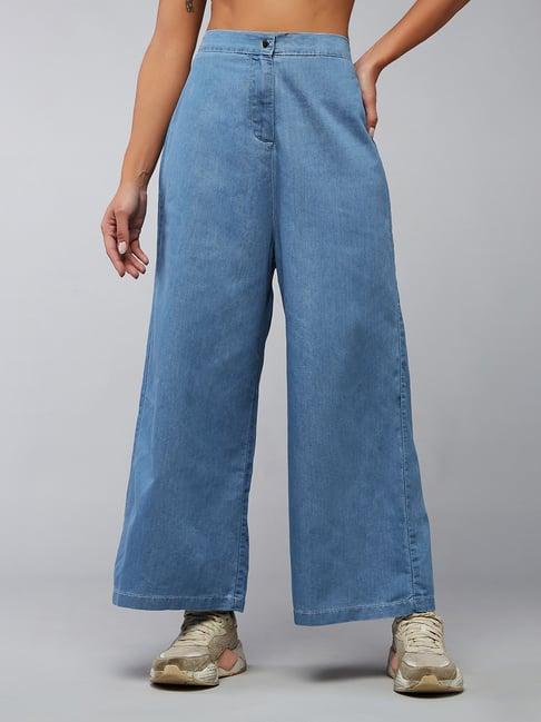 dolce crudo blue denim relaxed fit high rise pants