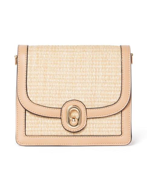 forever new tan textured small satchel handbag