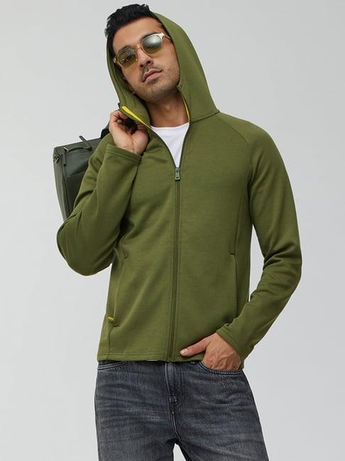 xyxx olive regular fit hooded sweatshirt