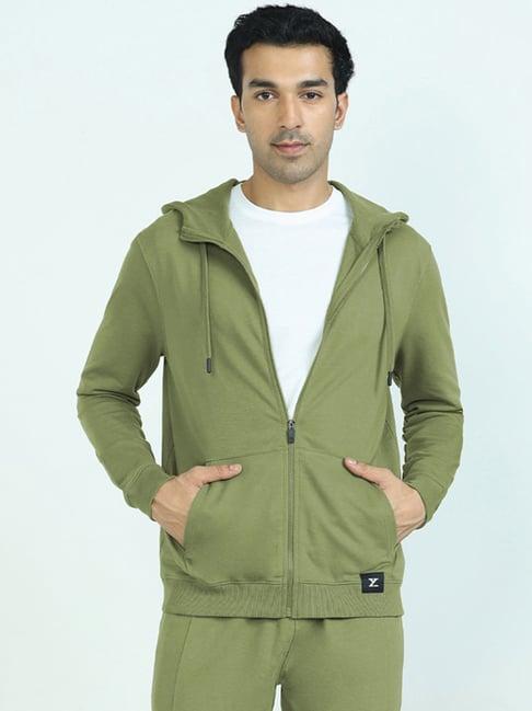 xyxx olive relaxed fit hooded sweatshirt