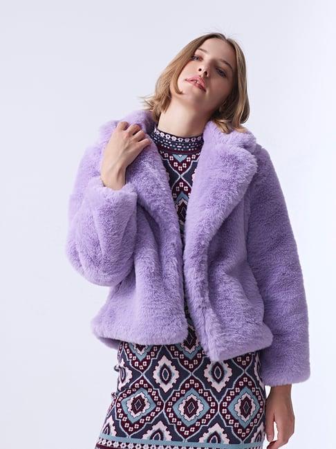 cover story lilac regular fit coat