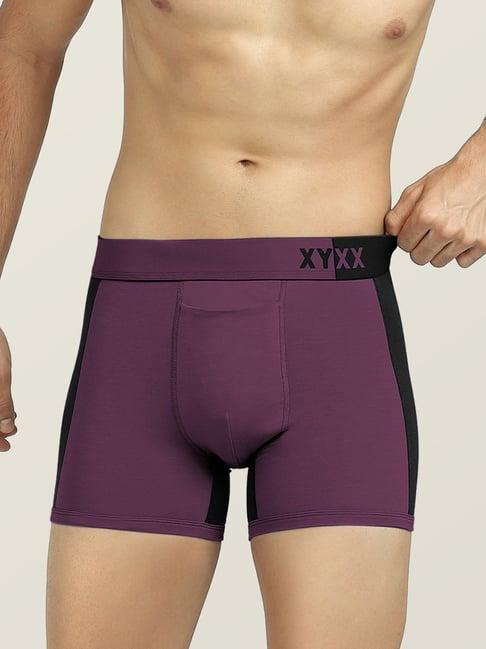 xyxx grape wine & black micro modal trunks