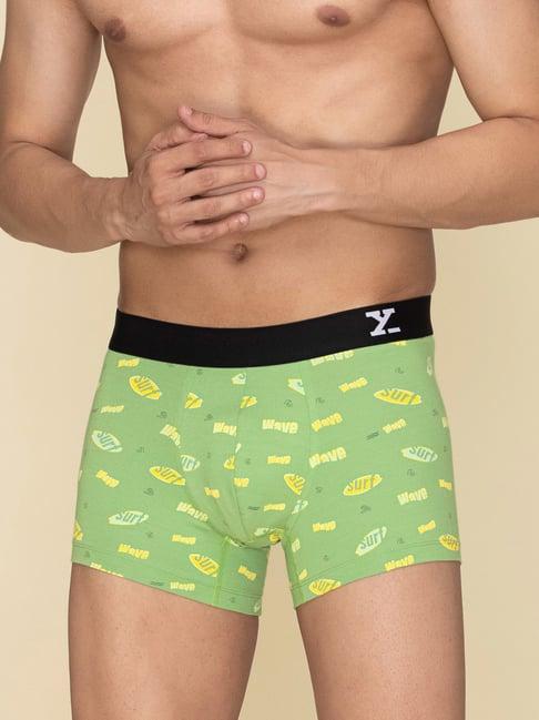 xyxx olive printed cotton trunks