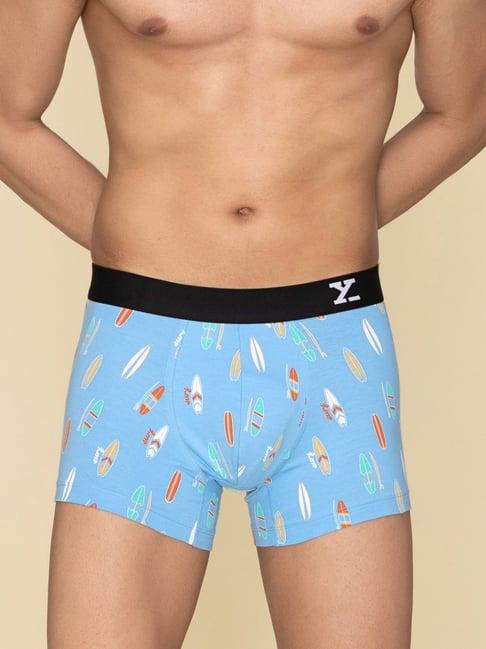 xyxx sky blue printed cotton trunks