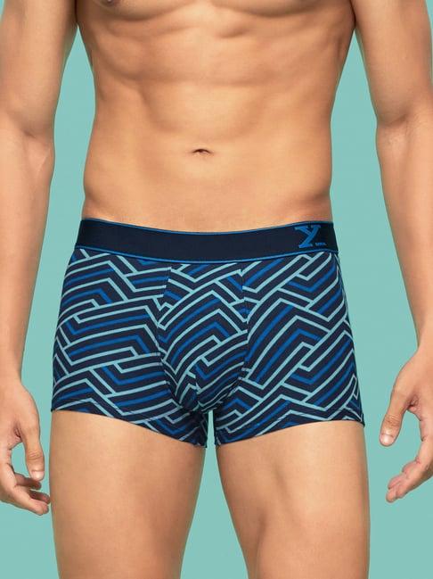 xyxx blue printed cotton trunks