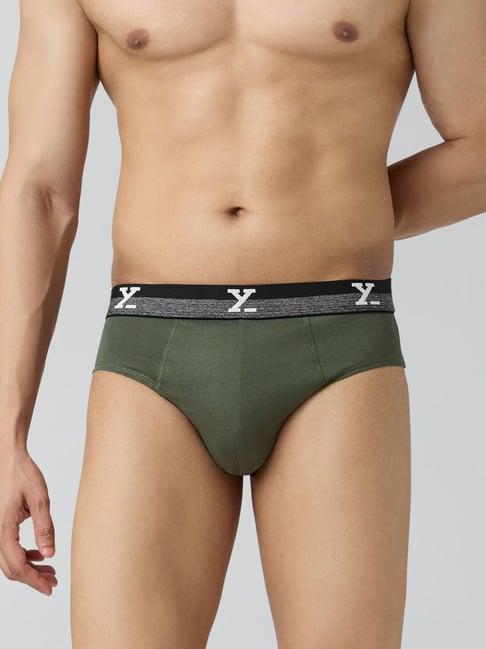 xyxx dark olive cotton briefs