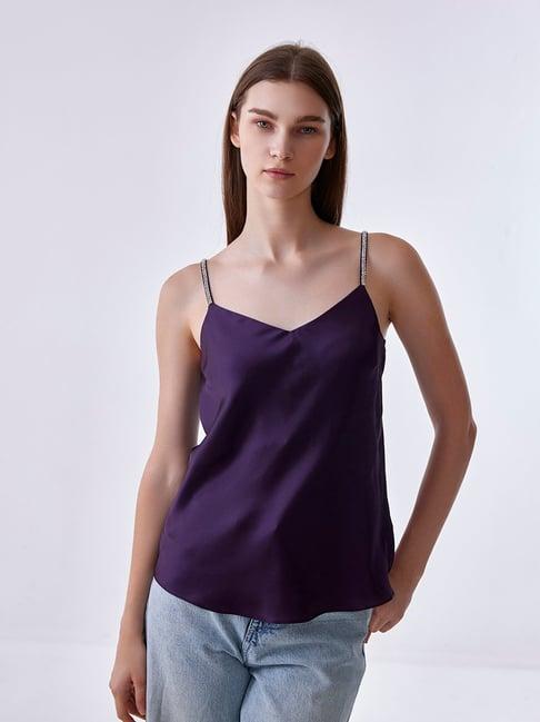 cover story purple embellished top