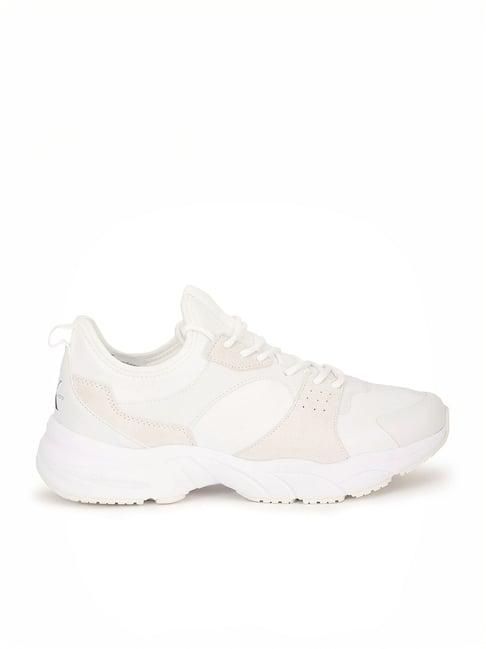 calvin klein men's white & ivory sneakers