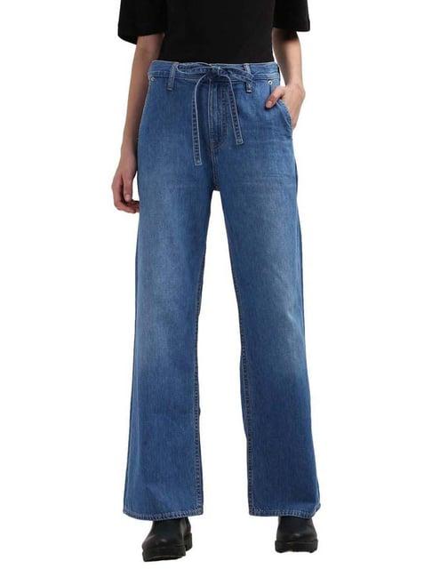 calvin klein medium blue mid rise jeans