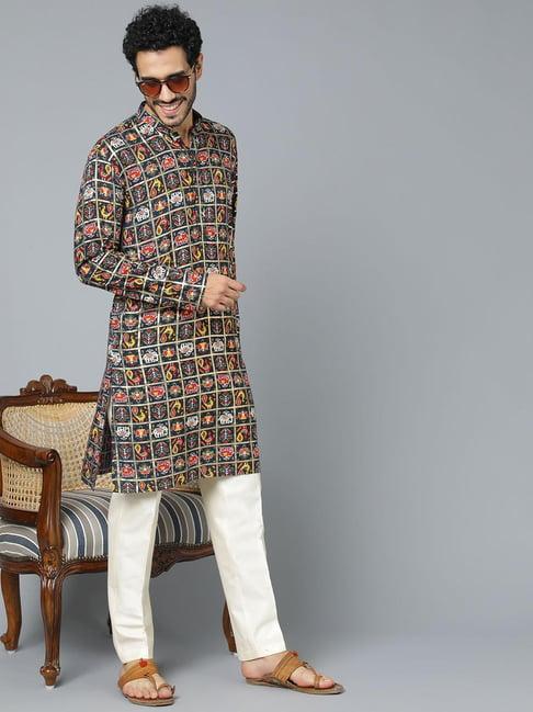 vastramay multicolored regular fit printed kurta bottom set