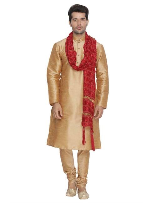 vastramay golden regular fit kurta bottom set