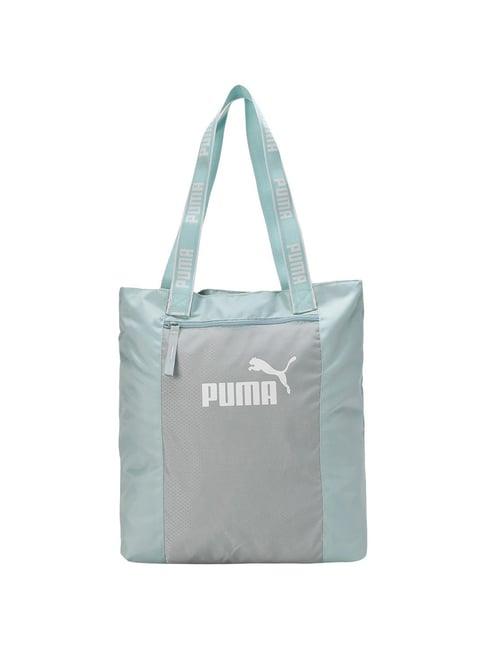 puma blue logo tote handbag