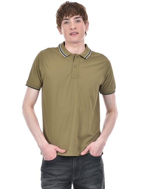 london fog olive regular fit polo t-shirt