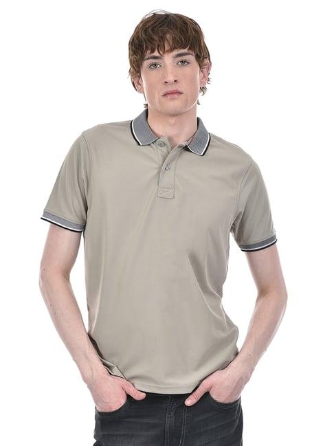 london fog grey regular fit polo t-shirt